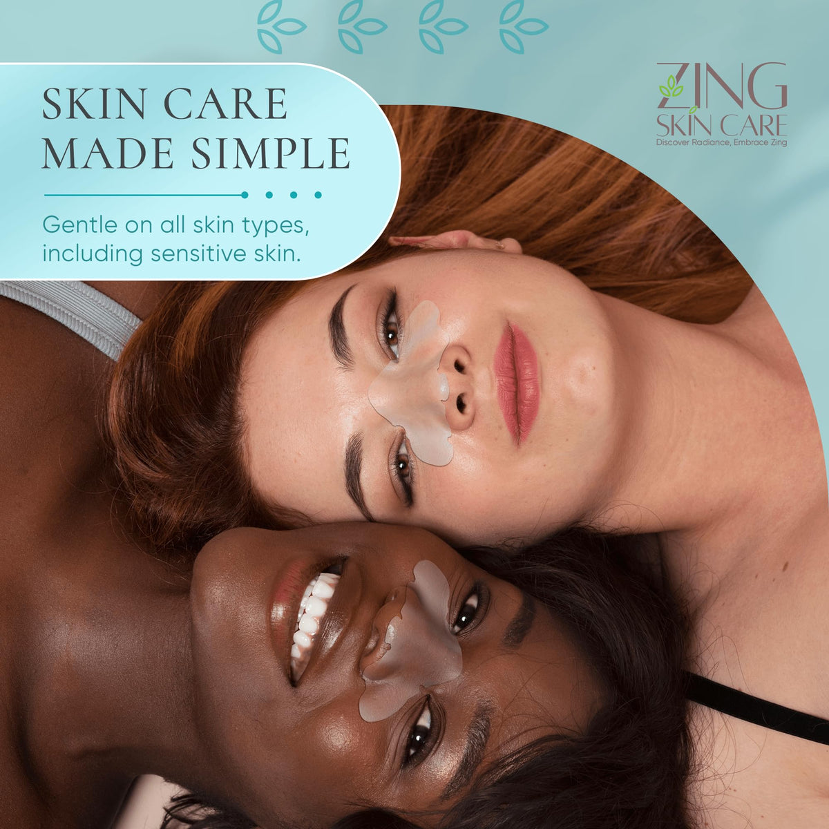 ZING SKIN CARE patch changing color to show absorbed oil