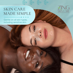 ZING SKIN CARE patch changing color to show absorbed oil