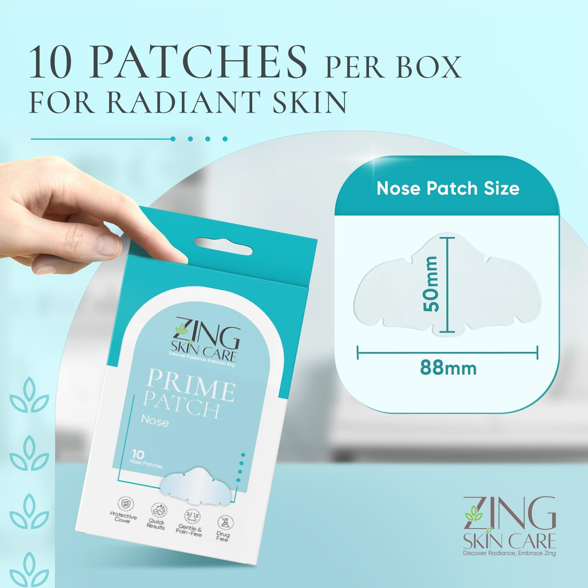 ZING SKIN CARE removed patch showing extracted impurities