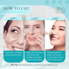ZING SKIN CARE ten-count patches displayed to show size