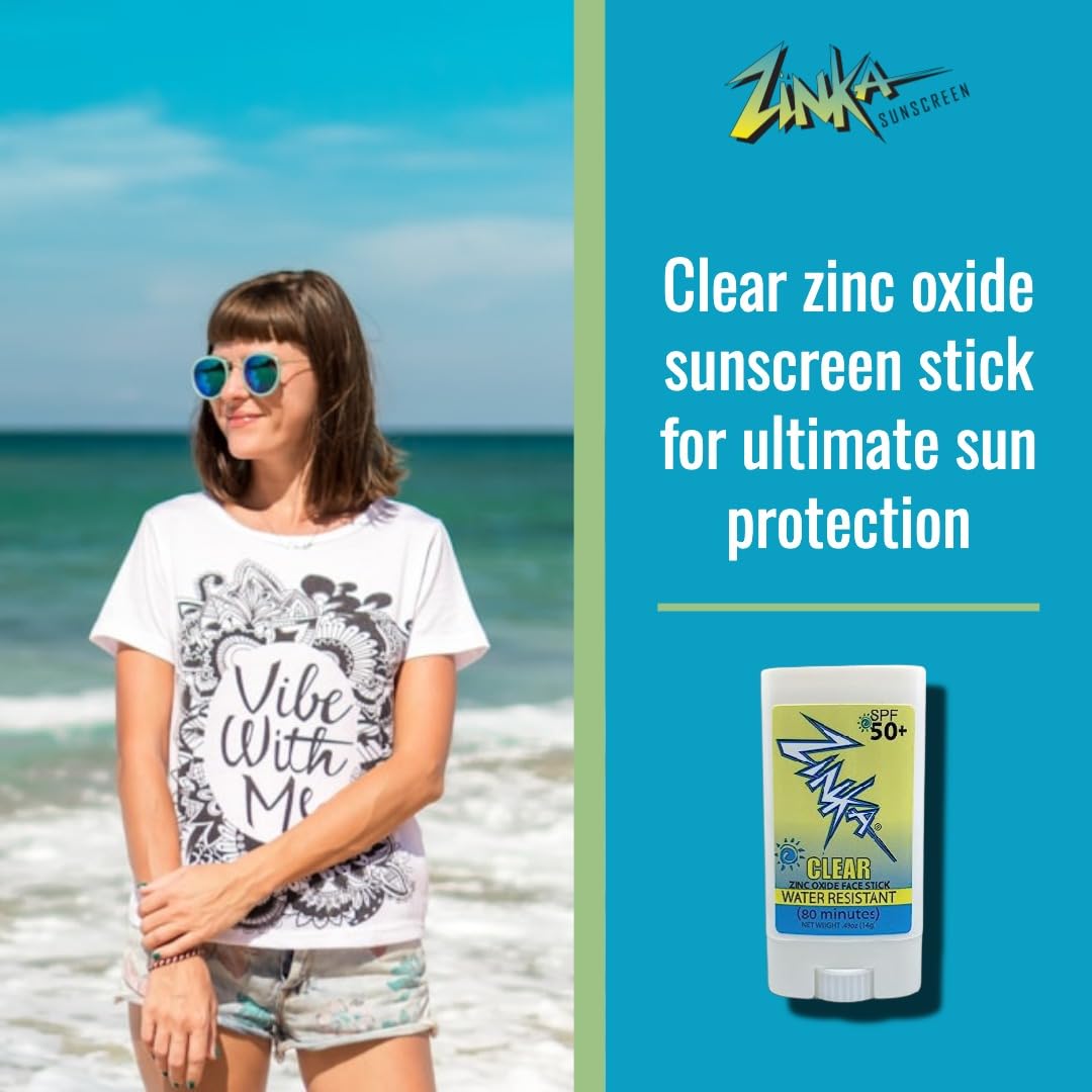 Zinka clear stick twist-up detail for mess-free application benefit