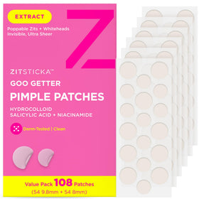 ZitSticka front packaging showing 108-pack and product benefits