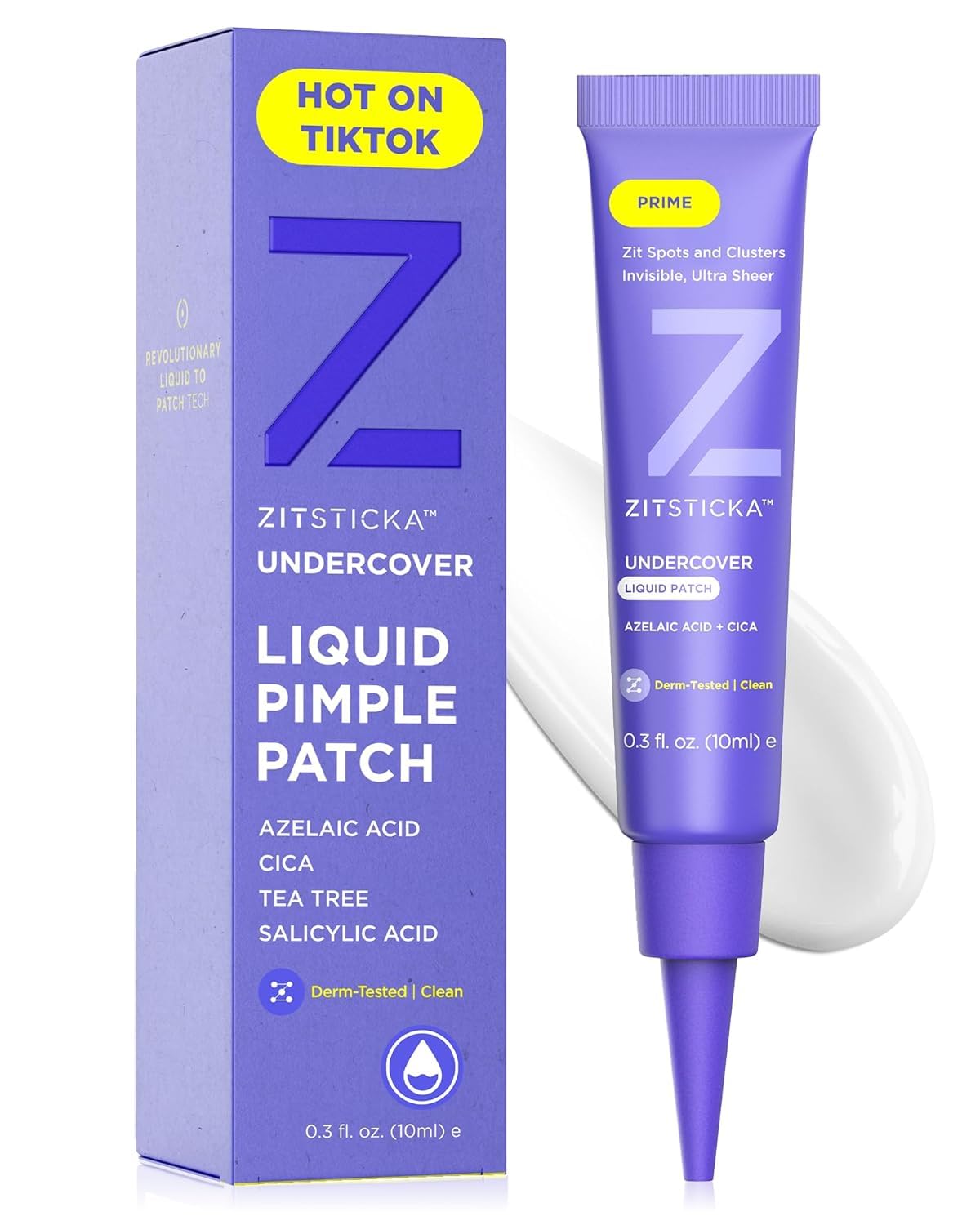 ZitSticka front tube and box showing compact packaging and benefits