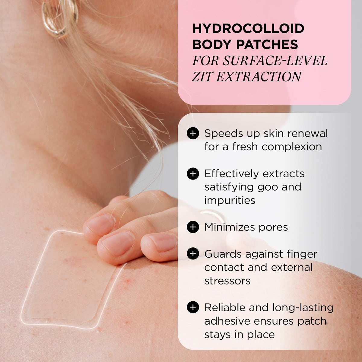 ZitSticka large patch close-up showing hydrocolloid texture and protection