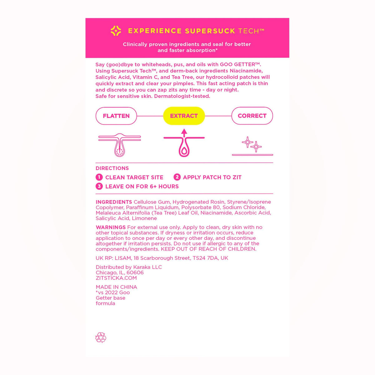 ZitSticka patches on bathroom counter ready for daily use benefit