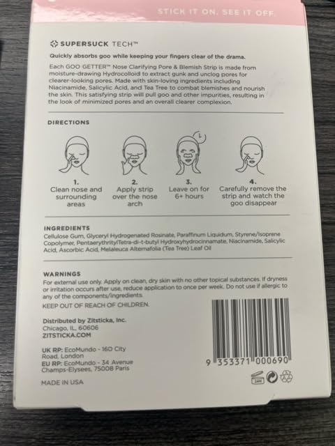 ZitSticka packaging near compost icon showing biodegradable disposal