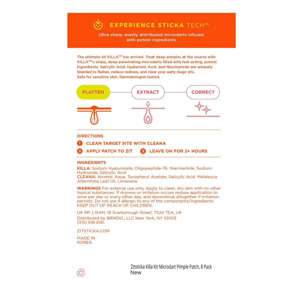 Close-up of ZitSticka KILLA ingredients label highlighting salicylic acid