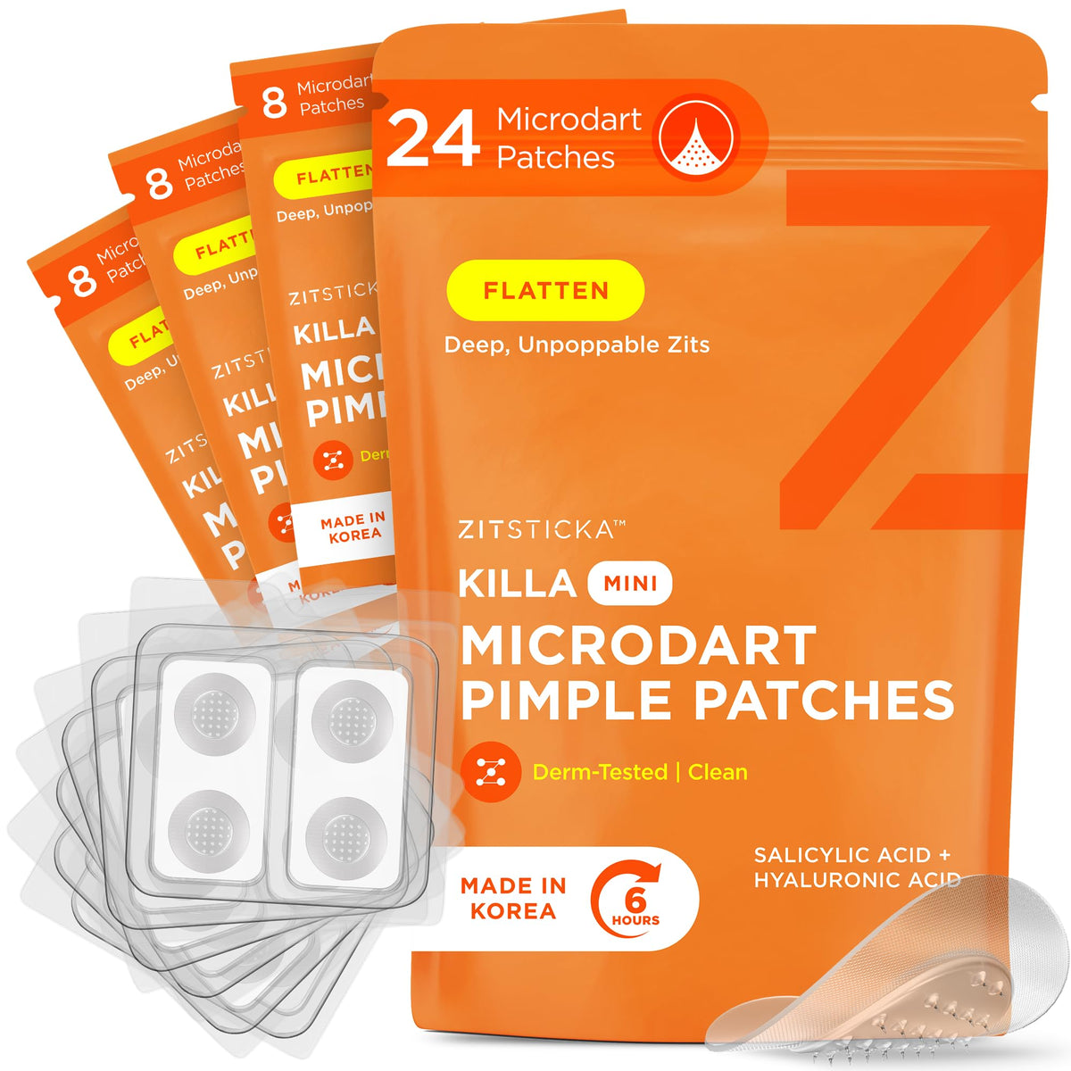 ZitSticka front packaging showing compact 24-count pouch and product name