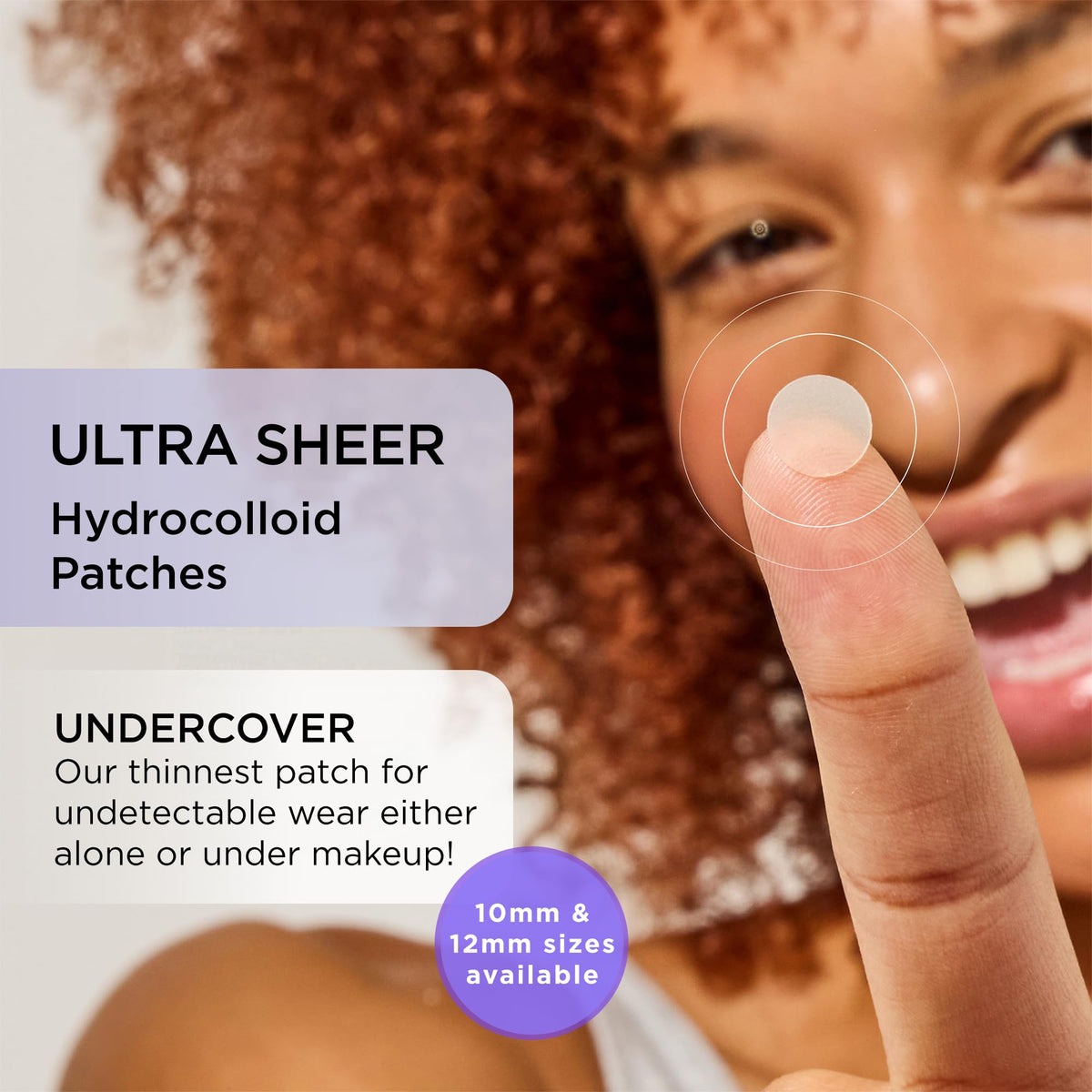 ZitSticka close-up of ultra-thin patch texture demonstrating nearly invisible coverage