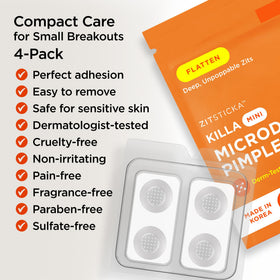 ZitSticka resealable pouch open for portable storage and on-the-go use