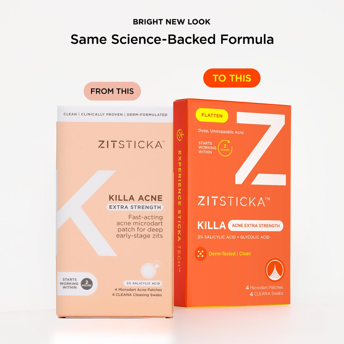 ZitSticka prep swab and patch ready to apply for clean, pre-treated skin
