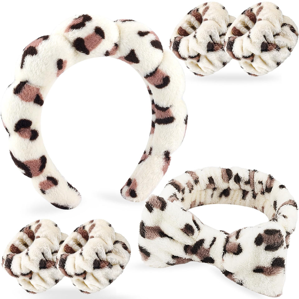 Zkptops front packaging showing beige leopard headband set and gift-ready design