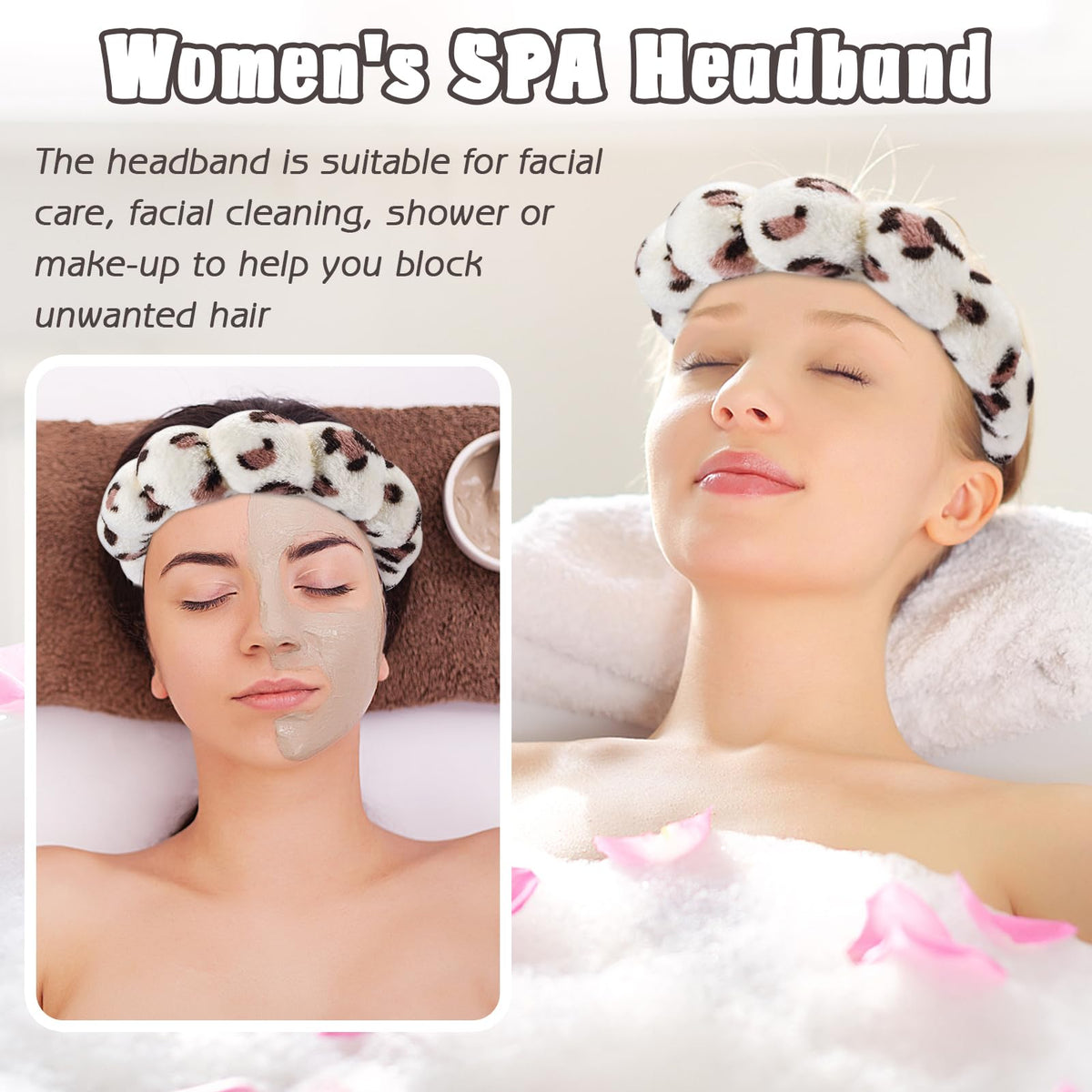 Zkptops headband worn while washing face, keeps hair back and prevents wet strands