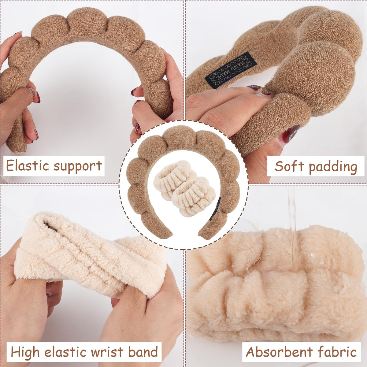Zkptops headband used for washing face demonstrating tidy hair control