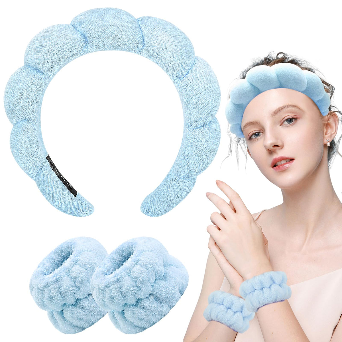 Zkptops headband and wristband folded for compact travel packing