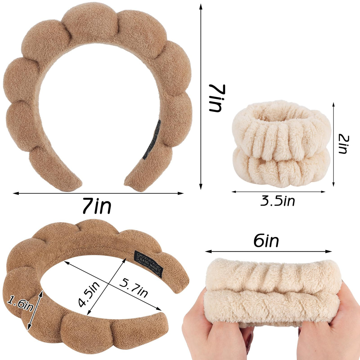 Zkptops headband held in hand showing lightweight portable size