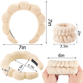 Zkptops headband beside ruler showing dimensions and easy-fit sizing
