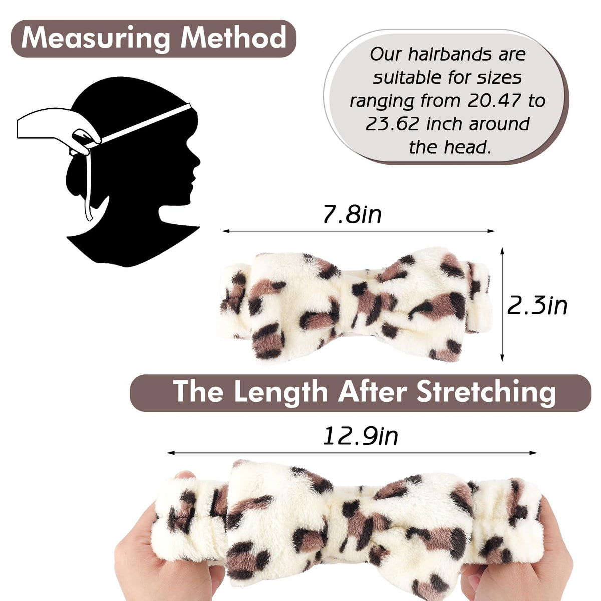 Zkptops headband held in hand to show scale and comfortable size fit