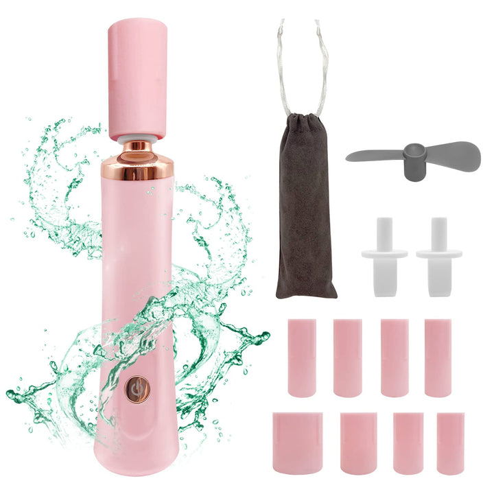 ZLMONDEE front view of pink shaker showing compact design and quick mixing benefit