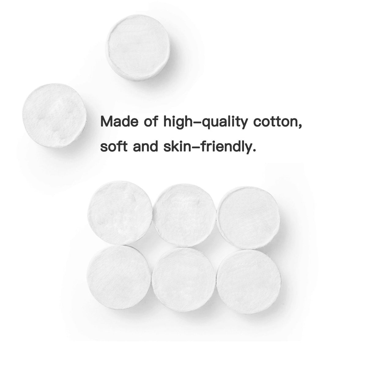 ZMBeautk close-up of a compressed cotton tablet highlighting natural fiber texture