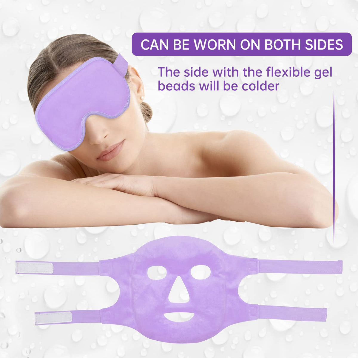 ZNÖCUETÖD face mask in use calming facial redness and providing even coverage