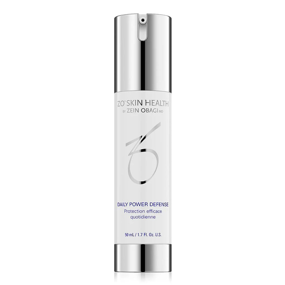 ZO SKIN HEALTH front view of Daily Power Defense bottle showing label and size benefits
