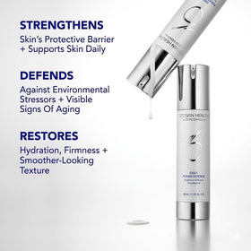 ZO SKIN HEALTH texture drop of serum on fingertip highlighting lightweight absorption