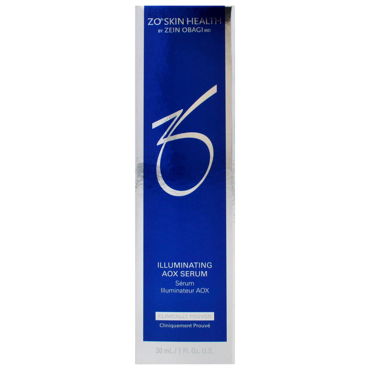 ZO SKIN HEALTH bottle in hand showing 1 oz scale for accurate size and travel-friendly benefit