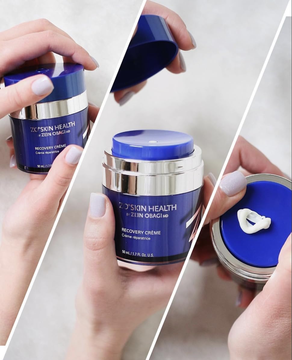 ZO Skin Health applying cream to hand for soothing hydration benefit