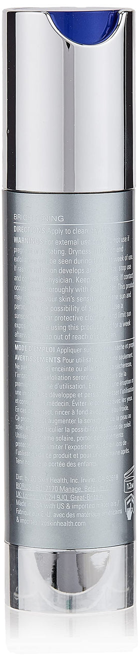 ZO SKIN HEALTH applied at night beside moisturizer, illustrates brightening routine benefit