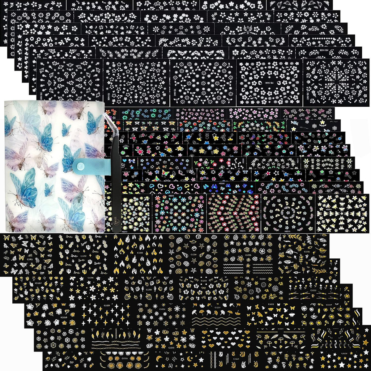 Zoance front packaging showing full sticker set and included storage book