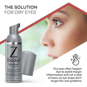 Zocular being applied along eyelid margin showing precise cleaning and comfort