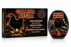 Zoeartcrafts front packaging showing Gallina Negra protection soap benefits
