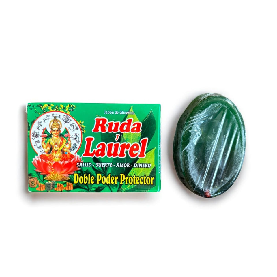 Zoeartcrafts rue soap front view showing botanicals and calm aesthetic benefits ritual cleansing