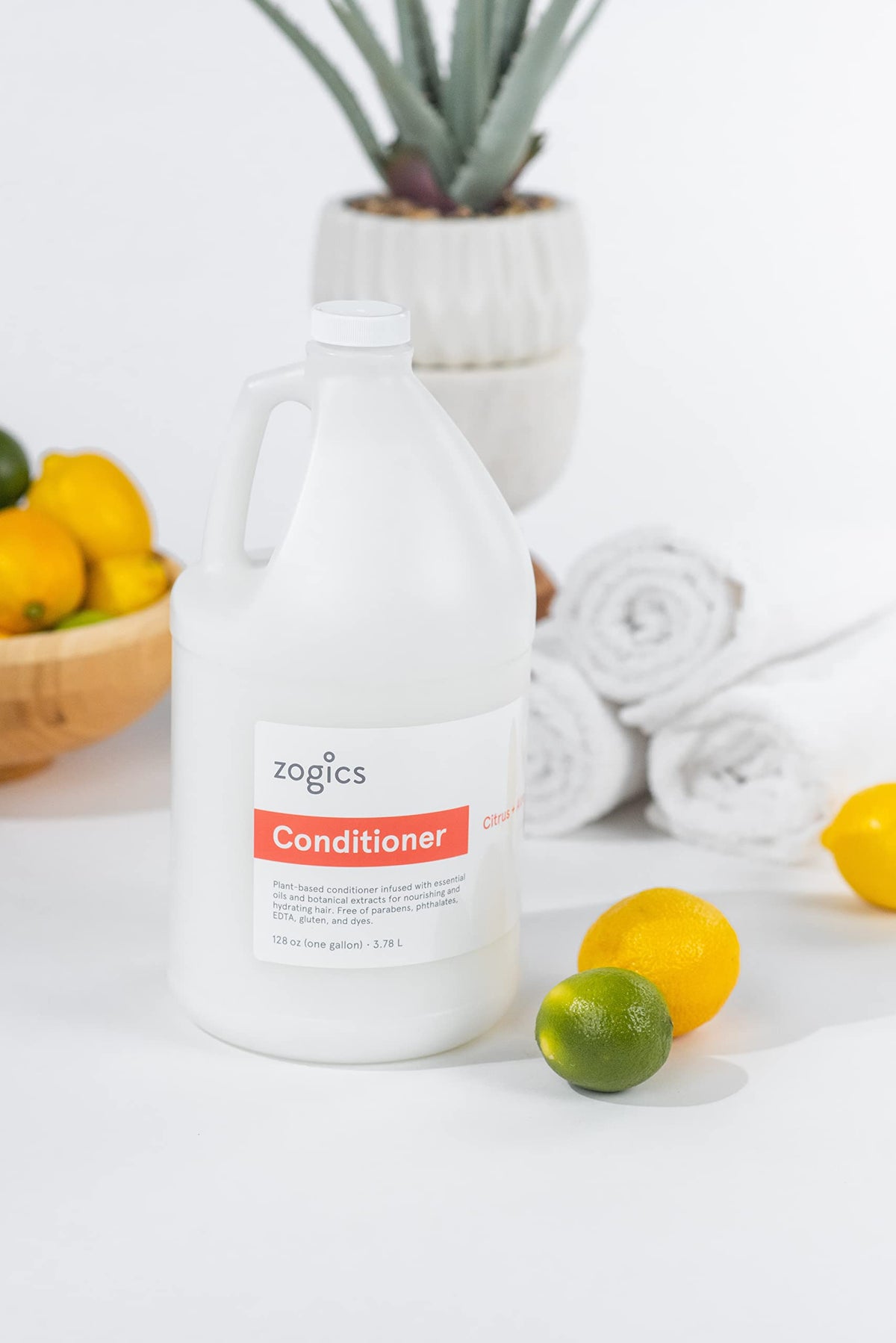 Zogics size and scale gallon comparison illustrating economical storage and value