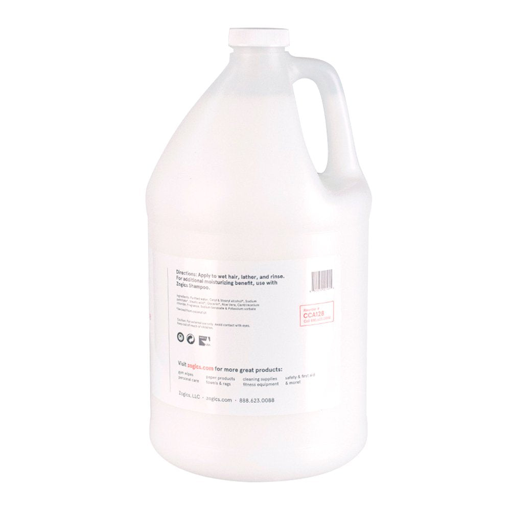 Zogics texture pour closeup displaying creamy conditioner consistency for smooth hair
