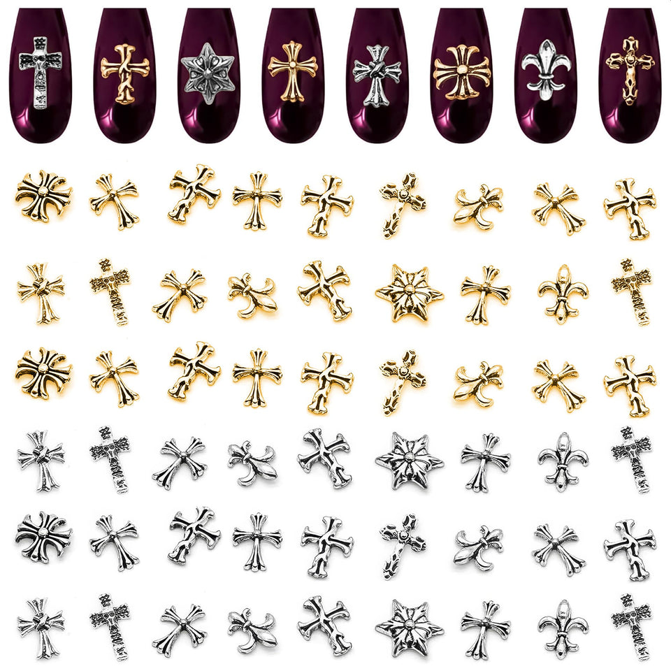 ZOKLU pack overview showing full 240-piece cross charms kit for variety