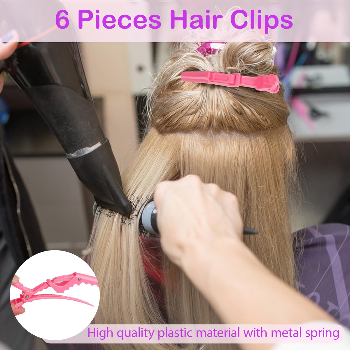 Zorliton sectioning clips holding hair securely to speed up styling