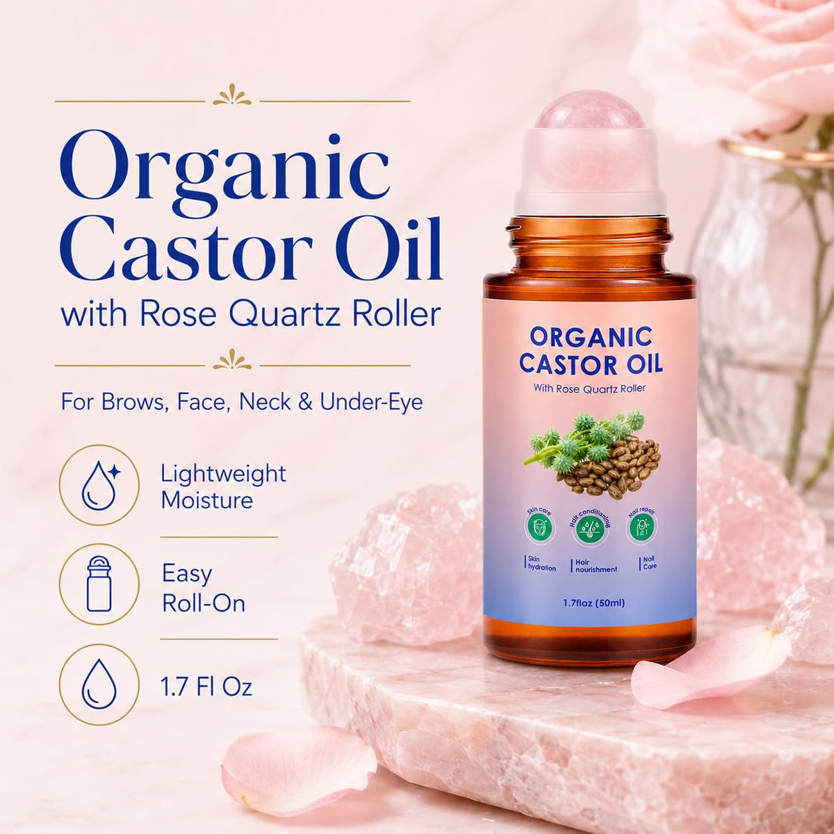 zotreval castor oil texture pouring to show pure, cold-pressed consistency