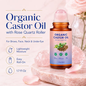 zotreval castor oil texture pouring to show pure, cold-pressed consistency