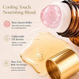 Zotreval rose quartz roller close-up highlighting smooth glide