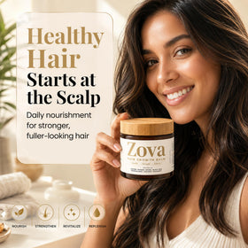 Zova Growth scalp massage with balm improving scalp comfort and hydration