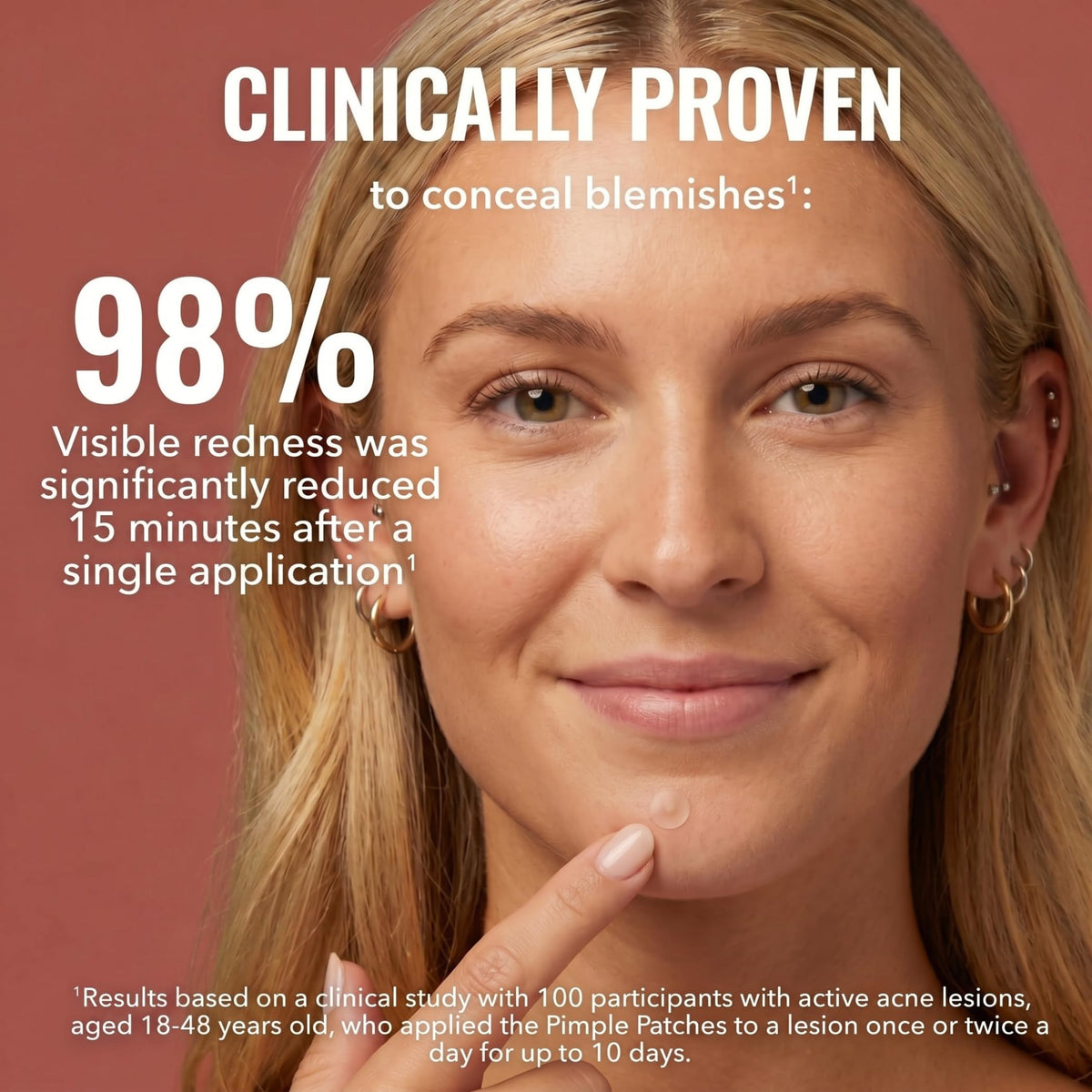 ZOVIRA patch saturated after use demonstrating fluid absorption benefit