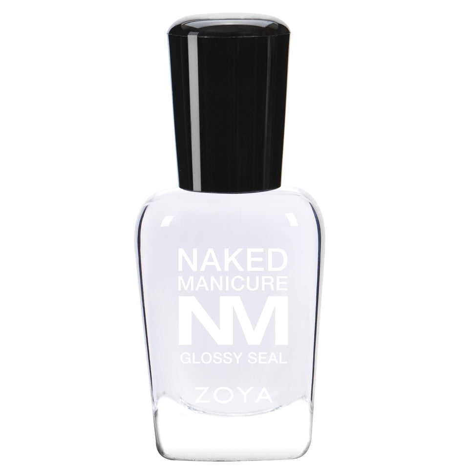 ZOYA glossy seal front bottle showing label and compact 0.5 fl oz size for clarity