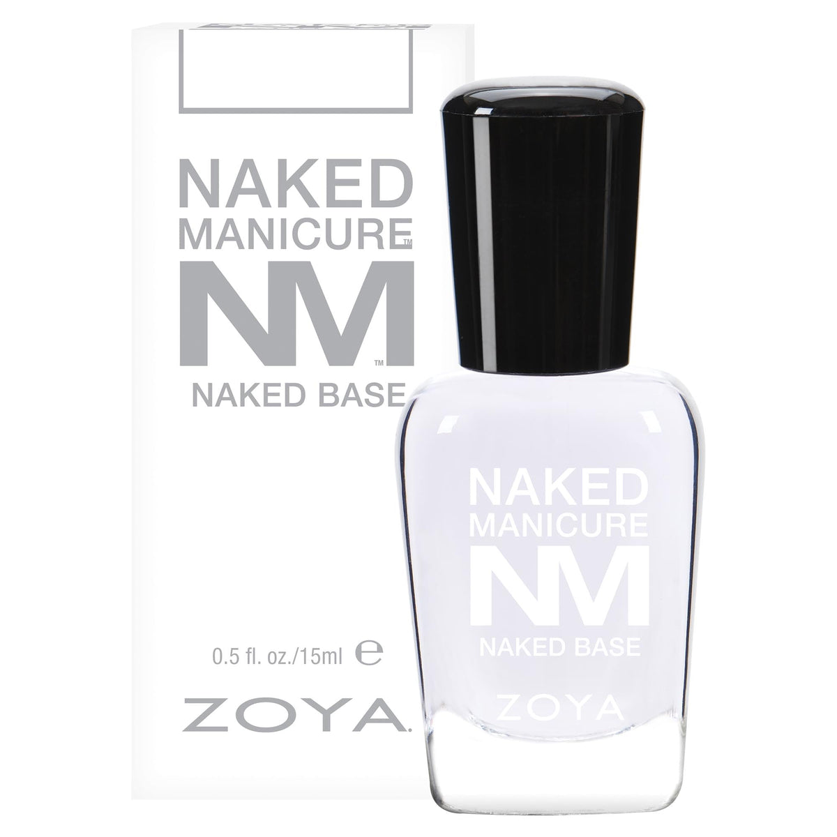 ZOYA Naked Manicure brush applying clear base coat illustrating smooth texture and adhesion