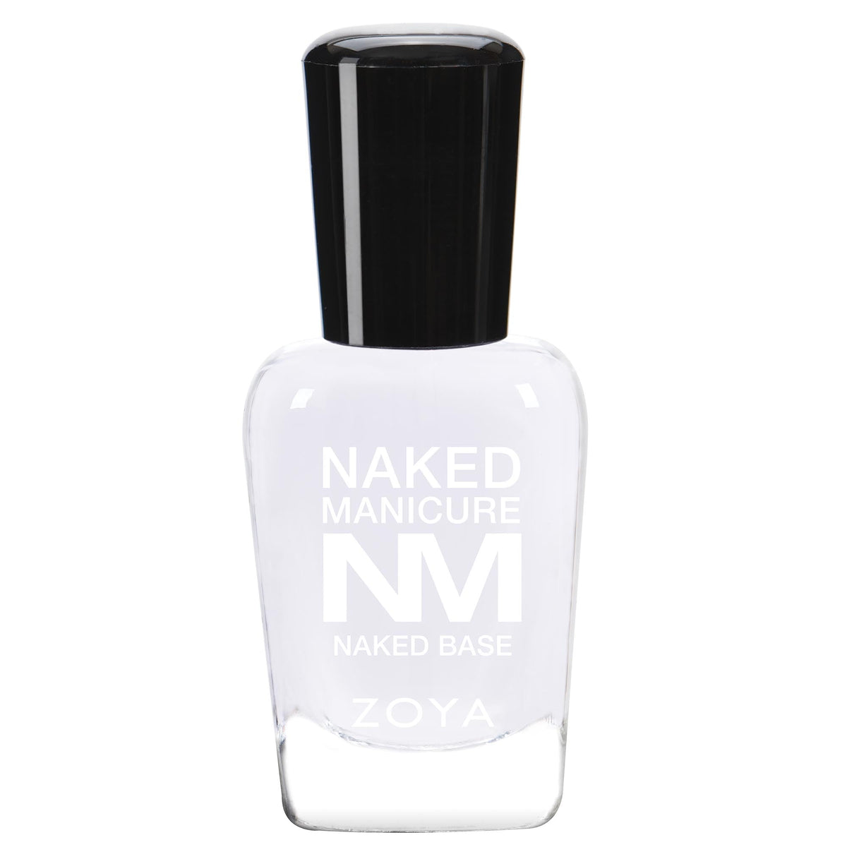 ZOYA Naked Manicure base coat bottle front showing clear polish and label benefits
