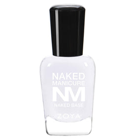 ZOYA Naked Manicure base coat bottle front showing clear polish and label benefits