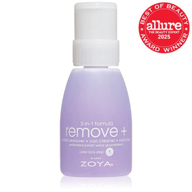 ZOYA bottle back label with ingredient details and usage instructions visible