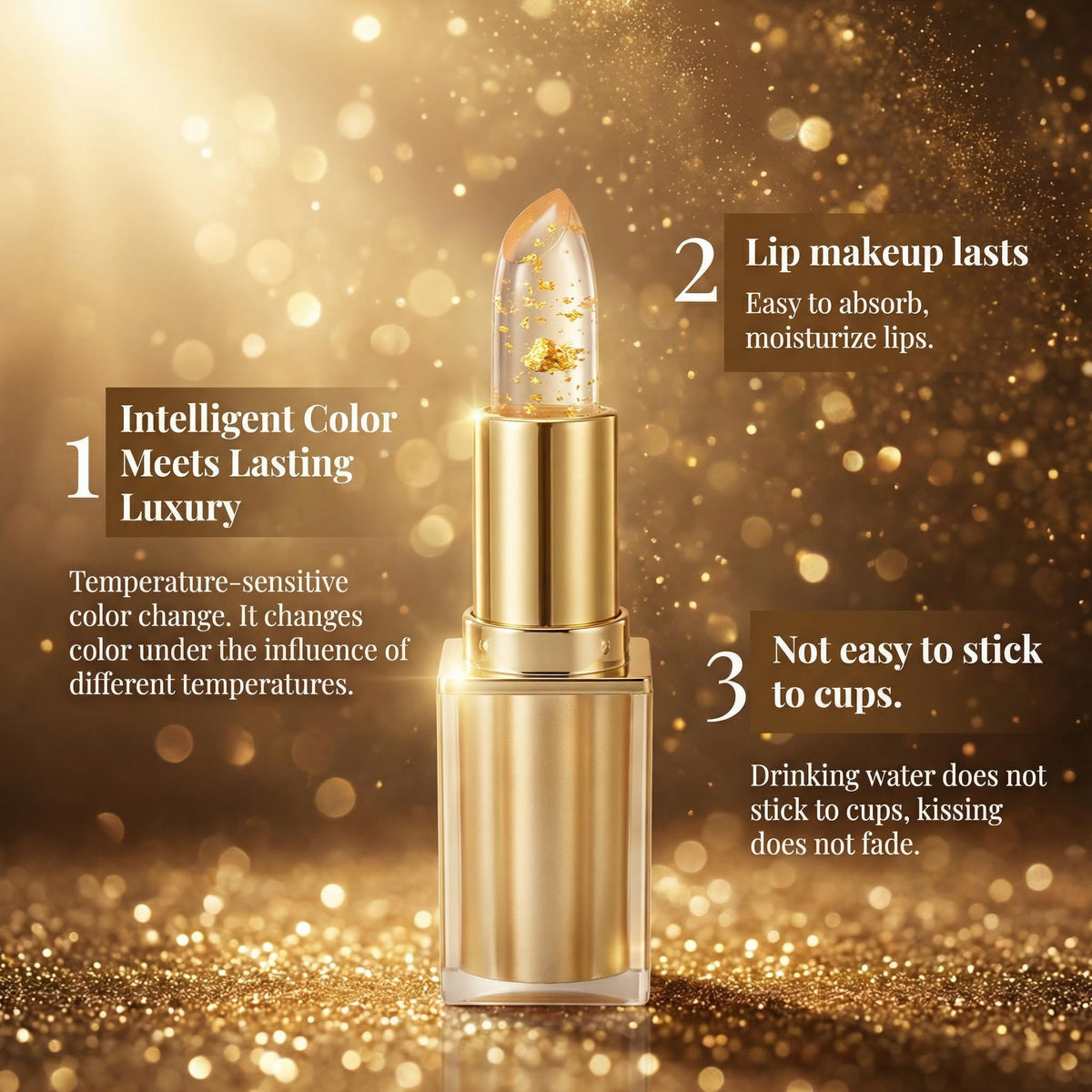 ZOYYE close-up of balm texture highlighting smooth glossy finish and moisturizing feel