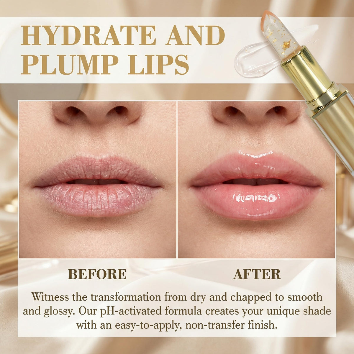 ZOYYE product in use with woman applying balm showing natural tint benefit: personalized color